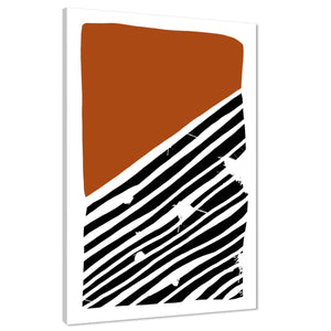 Abstract Orange Black Rothko Inspired Style Canvas Art Pictures