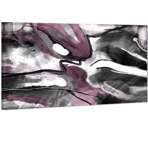Abstract Plum Grey Watercolour Painting Canvas Wall Art Print