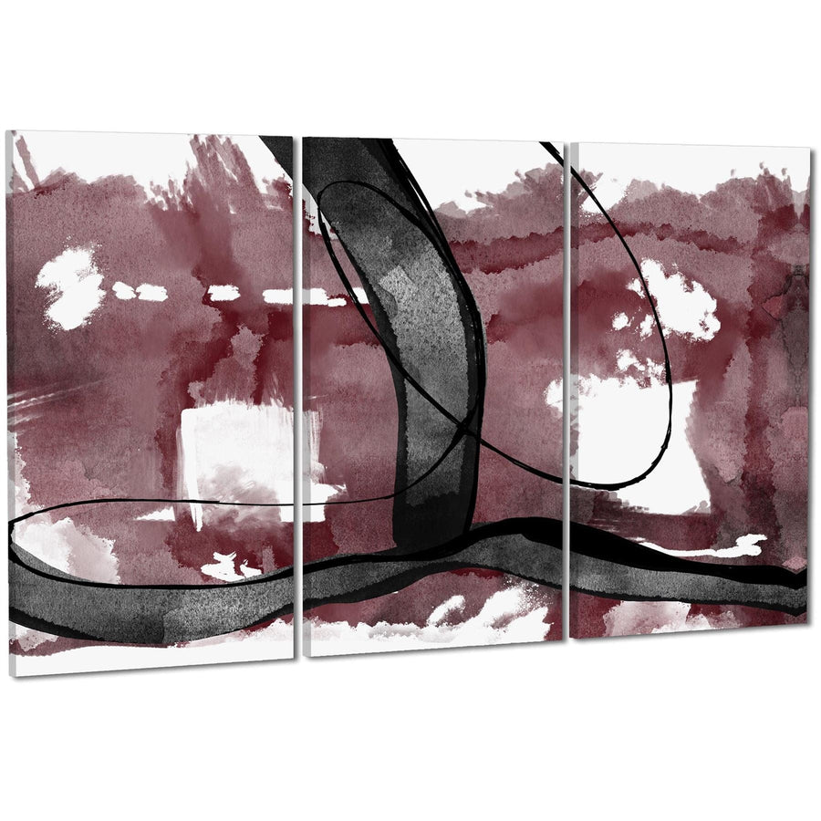 Abstract Red Black Graphic Canvas Art Pictures