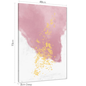 Abstract Pink Yellow Illustration Canvas Art Prints