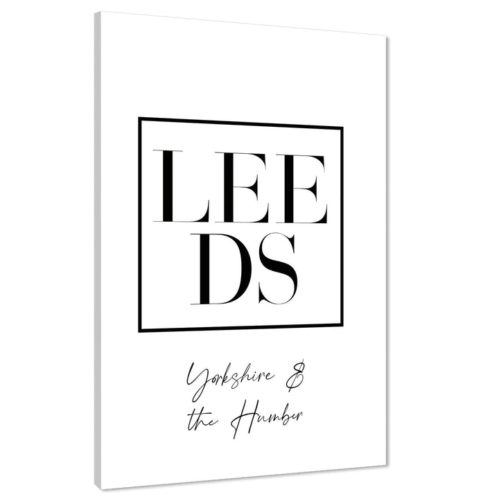 Leeds Canvas Wall Art Picture Cities Black and White - 1RP1260M