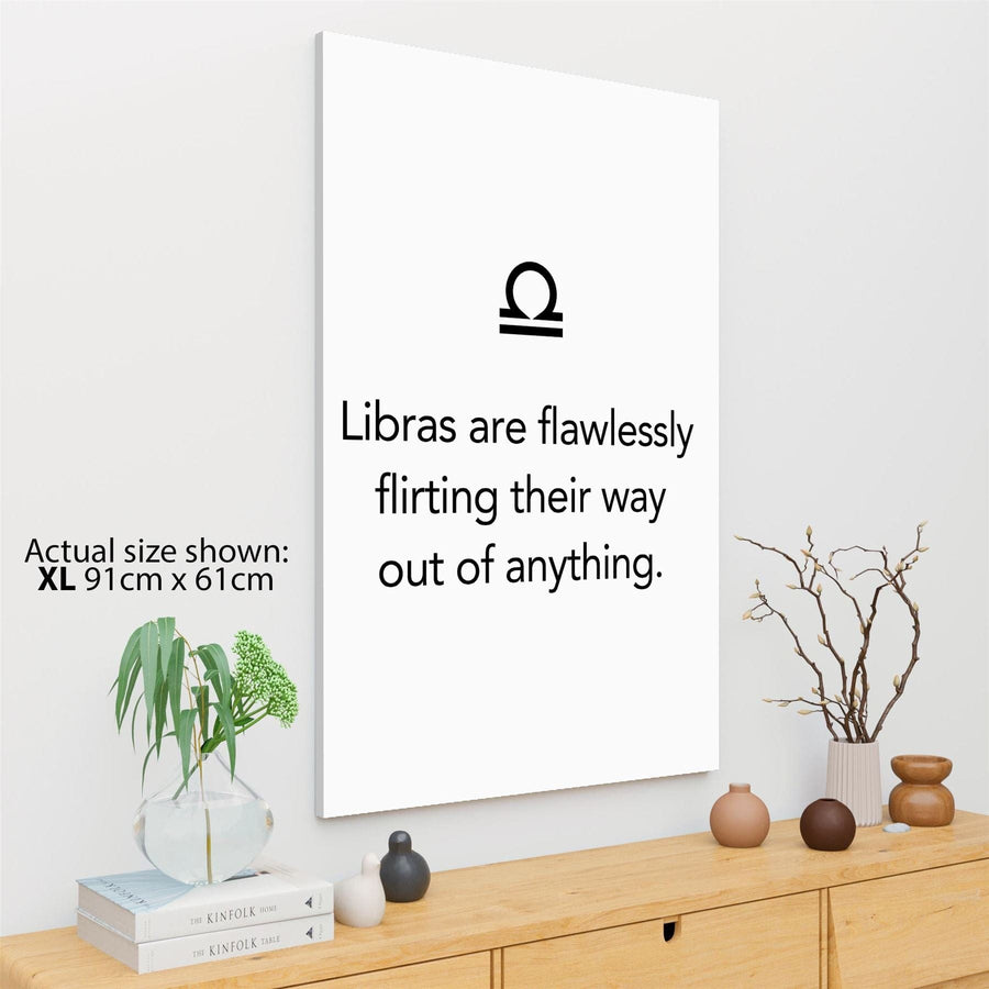 Zodiac Quote Libra Framed Art Pictures  Black and White