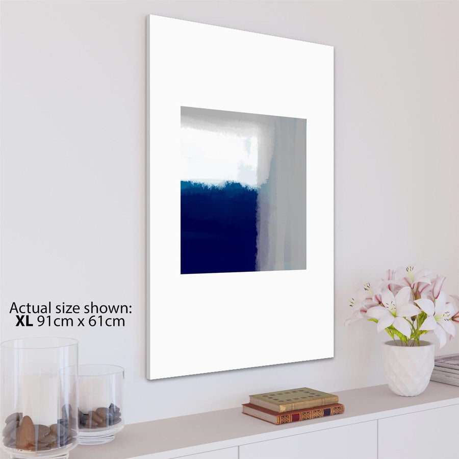 Abstract Navy Blue Grey Artwork Canvas Art Prints