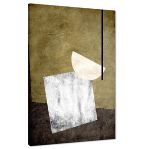 Abstract Taupe Illustration Canvas Wall Art Picture