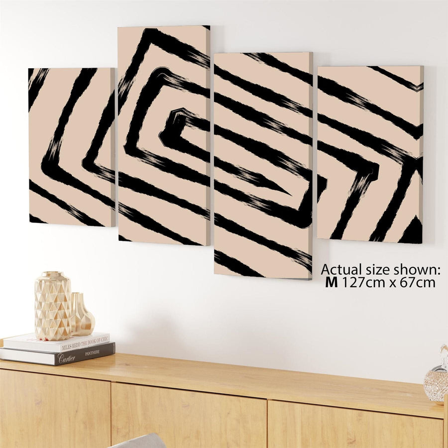 Abstract Black Natural Line Drawing Canvas Art Prints