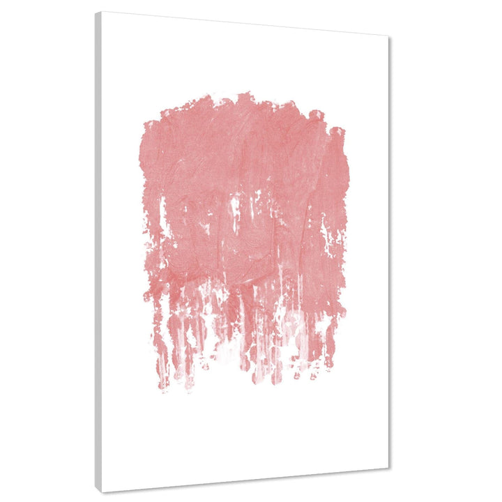 Abstract Blush Pink Brushstrokes Canvas Art Pictures - 1RP1066M