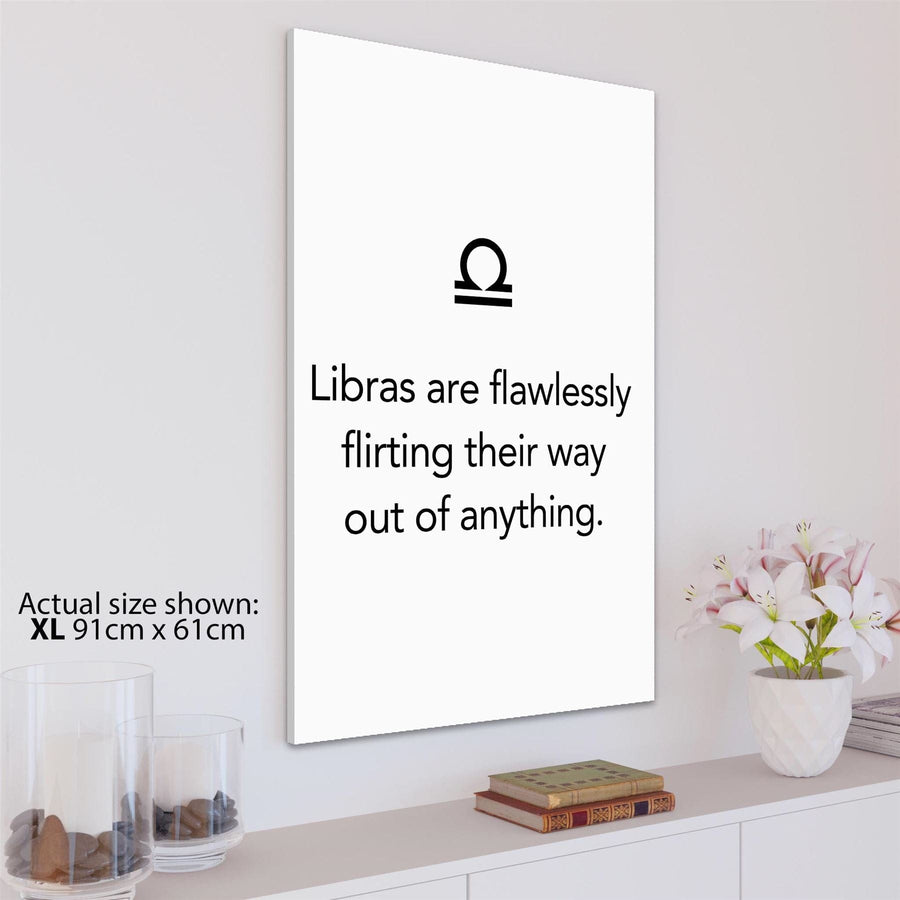 Zodiac Quote Libra Framed Art Pictures  Black and White