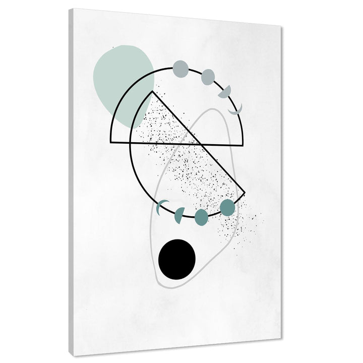 Abstract Light Blue Grey Design Canvas Wall Art Print - 1RP1349M