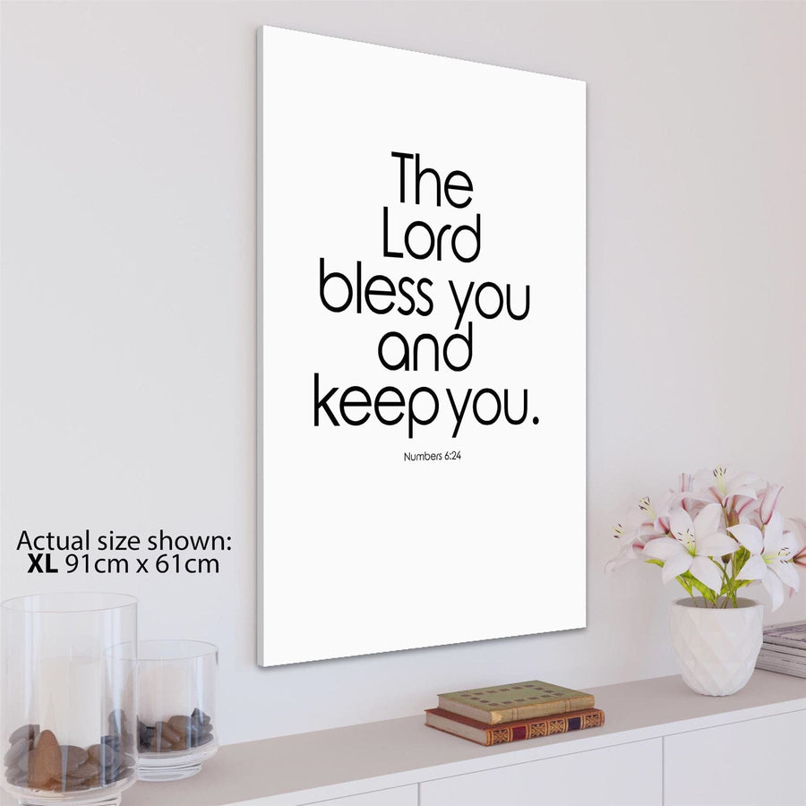 The Lord Bless You Bible Quote Canvas Art Pictures Black and White