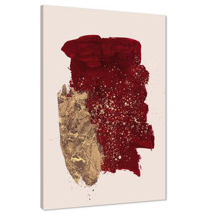 Abstract Red Gold Painting Canvas Art Pictures