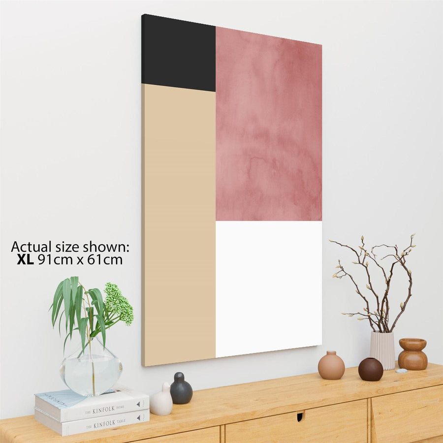 Abstract Pink Natural Design Canvas Wall Art Picture