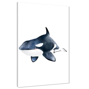 Killer Whale Orca Canvas Art Pictures - Black and White