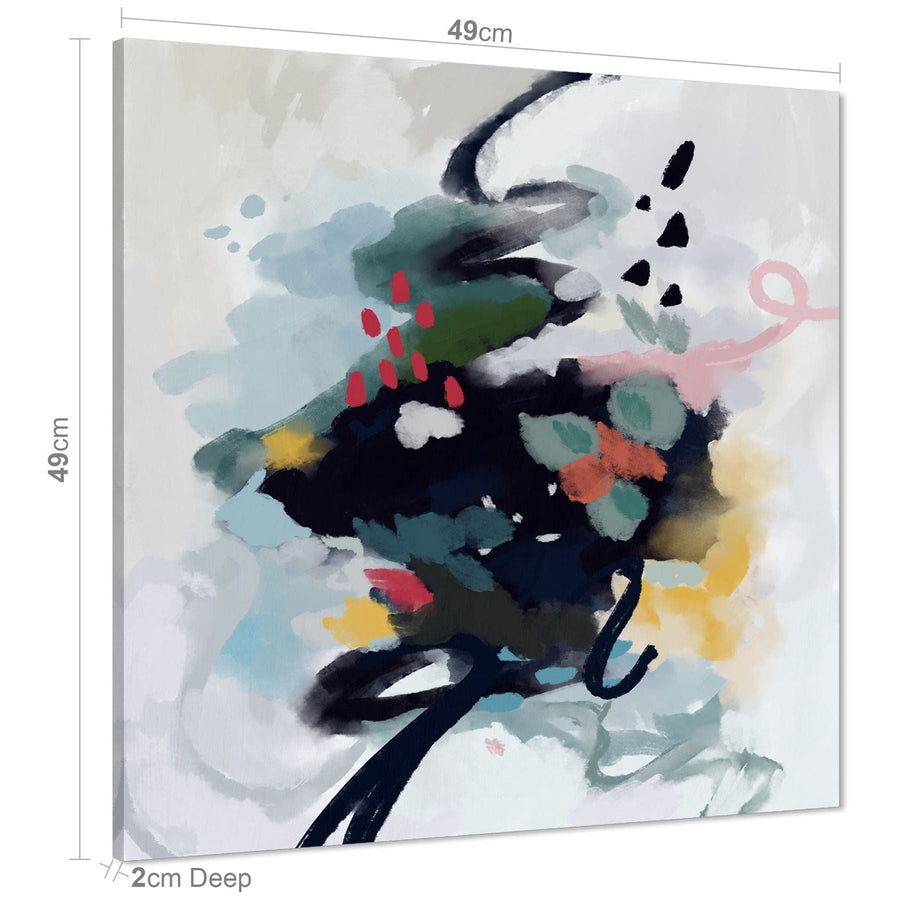 Abstract Multi Coloured Illustration Canvas Art Prints