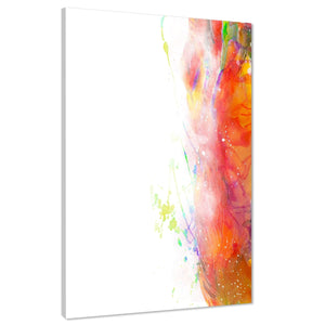 Abstract Multi Coloured Watercolour Brushstrokes Framed Wall Art Picture