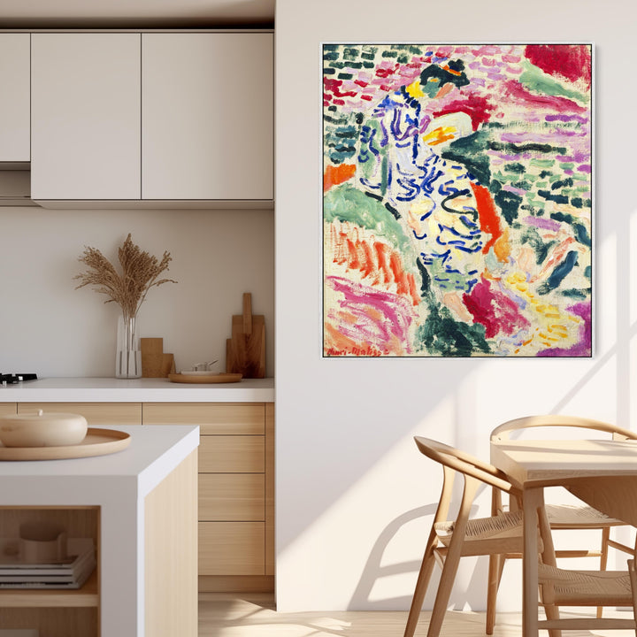 Extra Large Colourful Henri Matisse Wall Art Framed Canvas Print of Woman beside the Water Painting - FFPob-2387-W-L