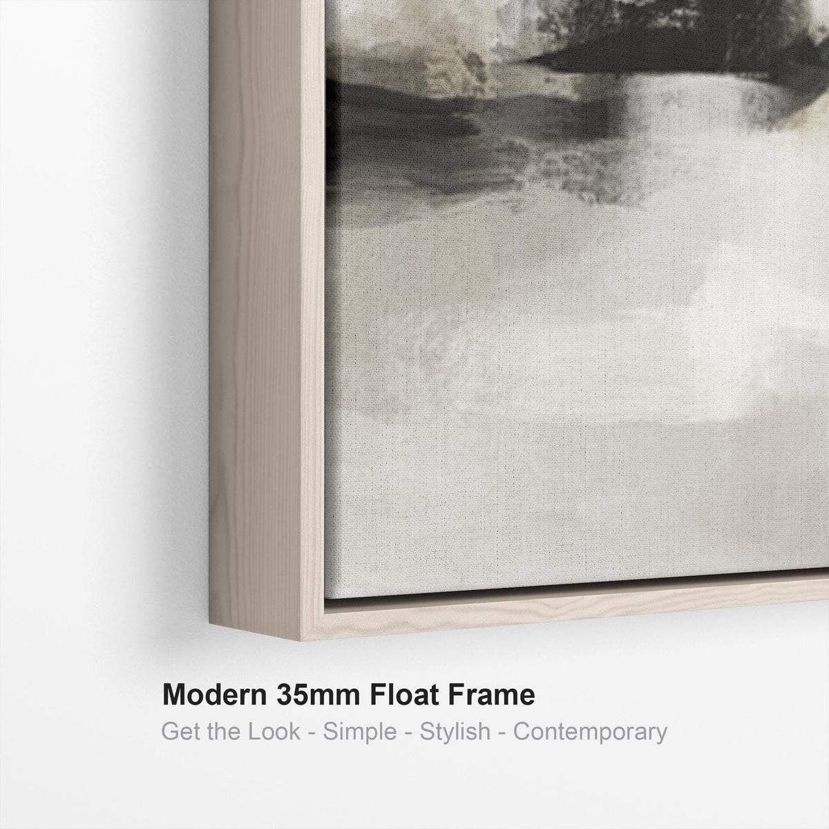 Neutral Wall Art Prints - Framed Canvas for Living Room - Beige - 2083 ...