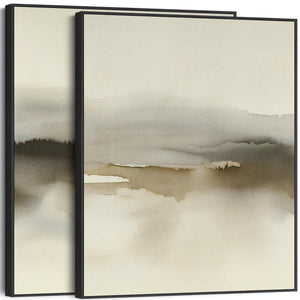 Modern Living Room Wall Art - Abstract Sage Neutral Lounge Artwork