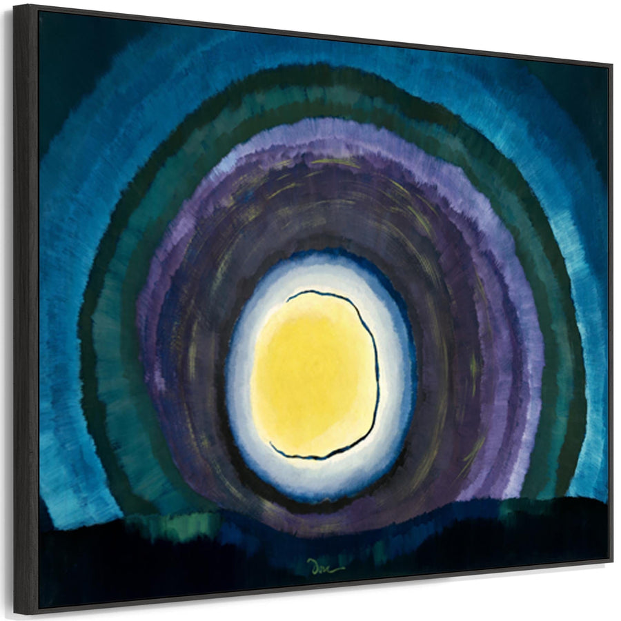 Arthur Dove Framed Blue Green Abstract Art Print - Sunrise - on Canvas