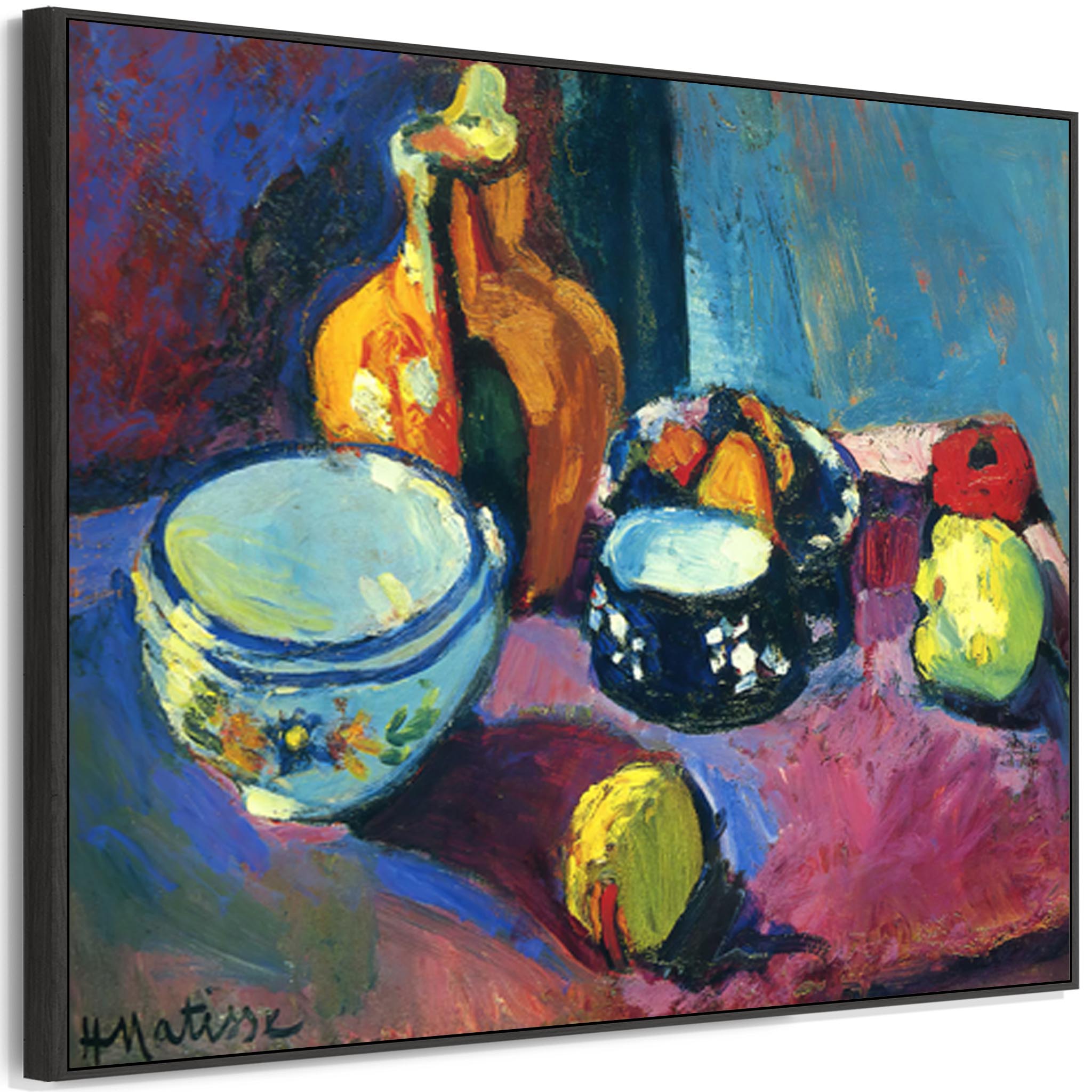 Large Colourful Henri Matisse Kitchen Framed Canvas Print Dishes and F