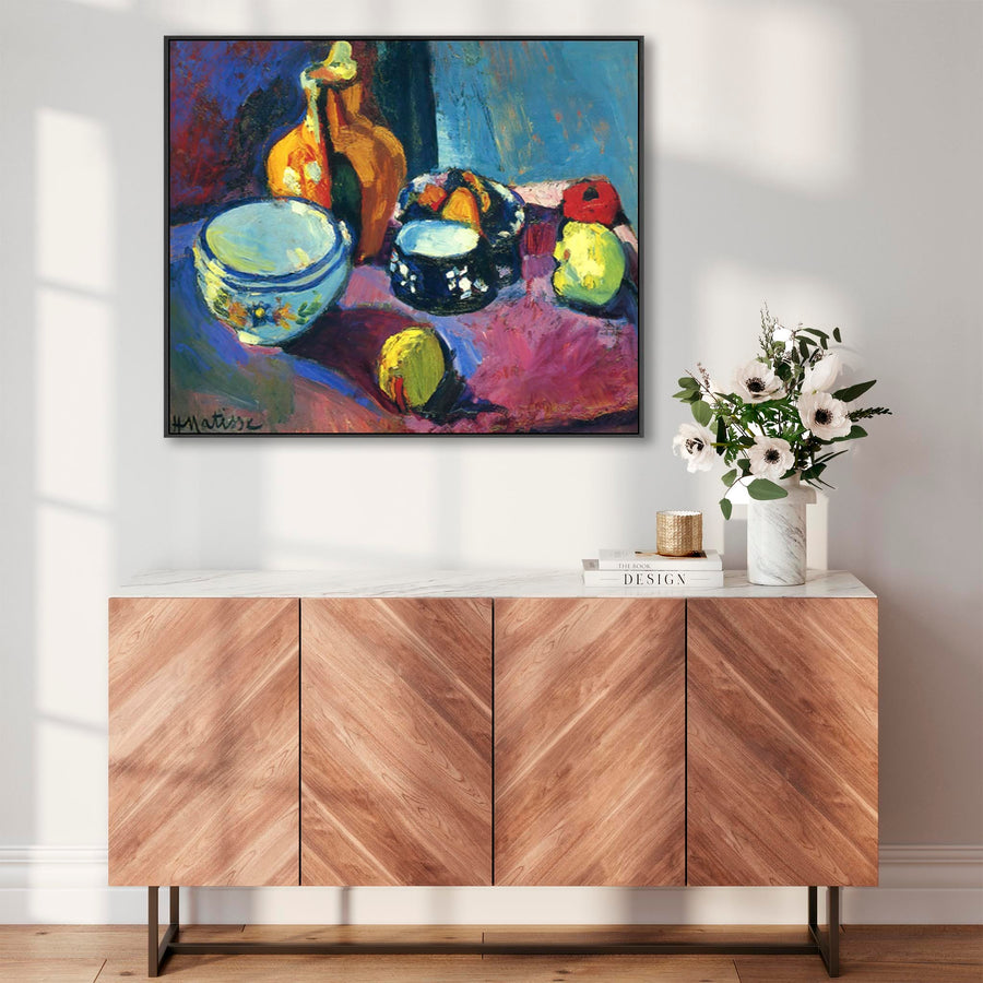 Matisse Kitchen Large Colourful Henri Matisse Kitchen Framed Canvas Print Dishes and F