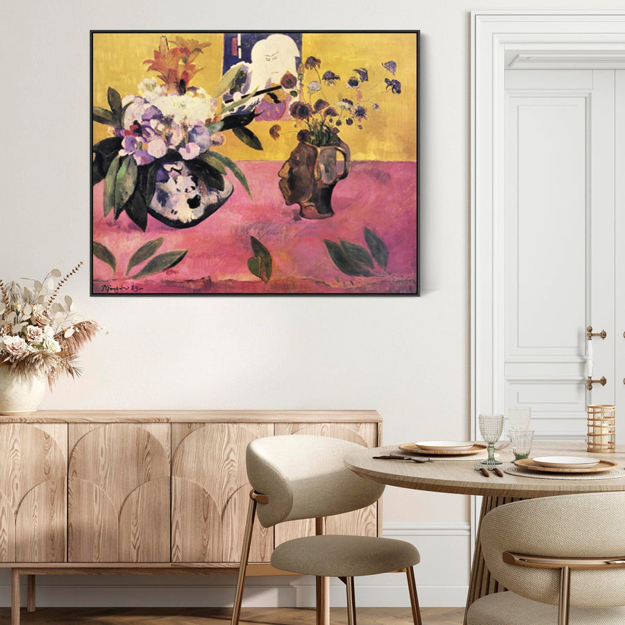 Large Paul Gauguin Wall Art Framed Canvas Print of Japanese Still Life Painting