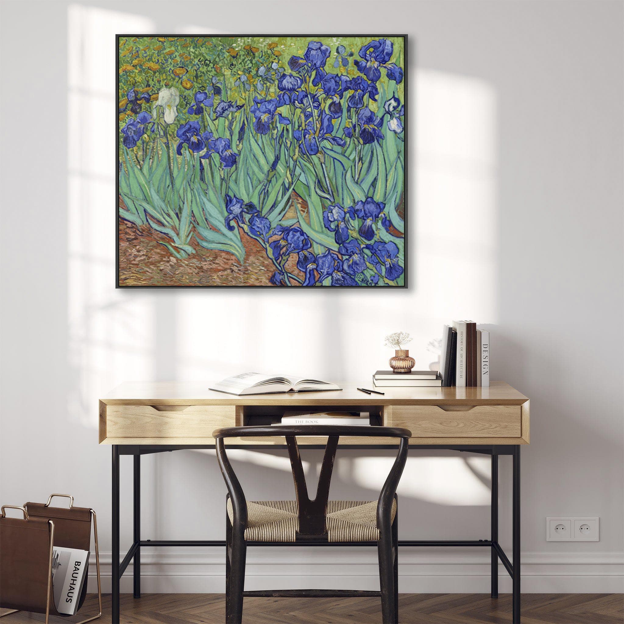 ColouriverStudio - Van Gogh Irises Wall Arts 100% Hand-Painted, Oil Paintings On Canvas, Acrylic top Painting Wall Decor for Living Room