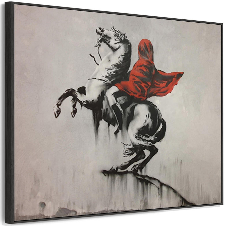 Large Banksy Framed Canvas Art Print - Bonaparte