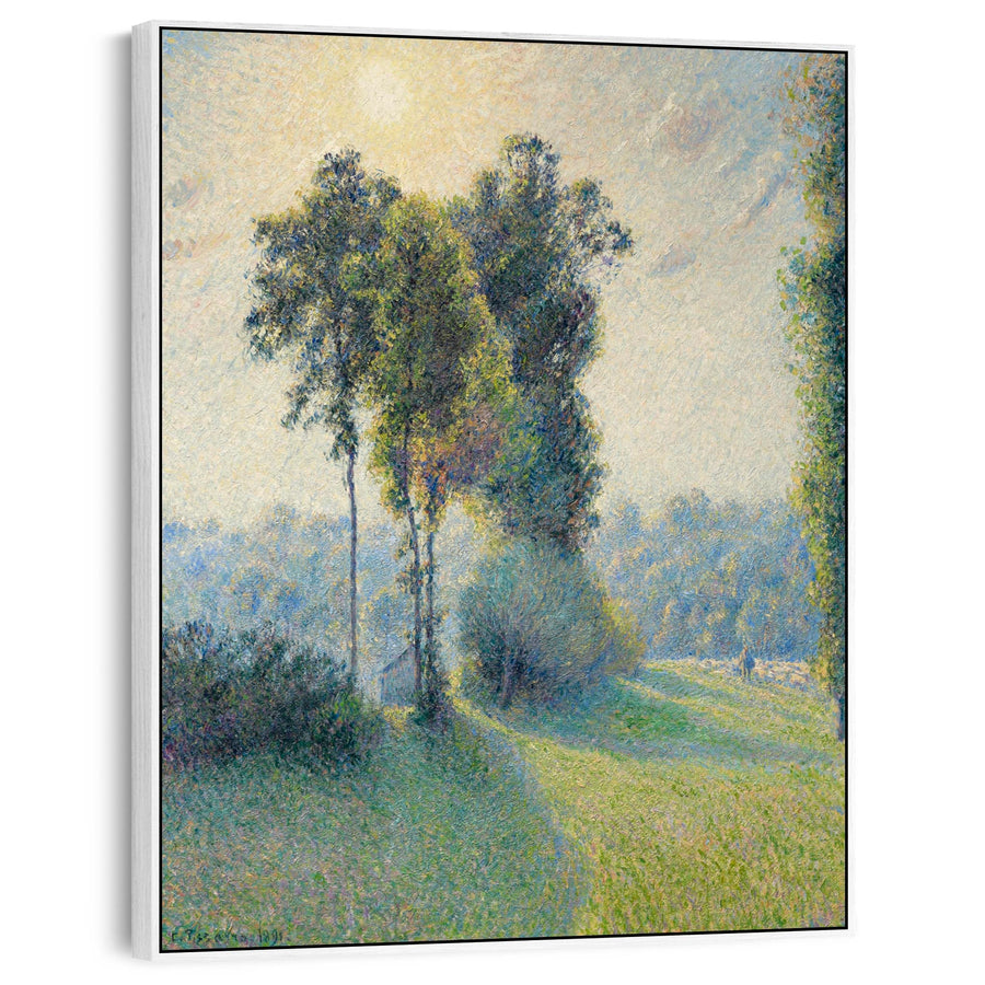 Camille Pissarro Framed Artwork Print on Canvas Trees Landscape at Saint-Charles near Gisors Sunset