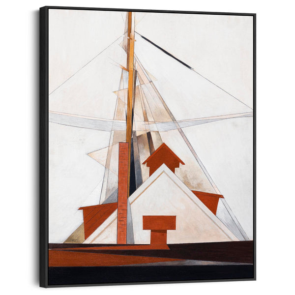 Charles Demuth Framed Artwork Print on Canvas Abstract Masts 1919