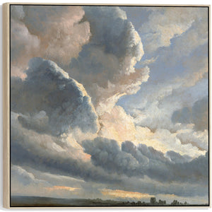 Clouds Landscape Painting Wall Art Framed Canvas Print by Simon Alexandre Clement Denis - 100cm x 100cm