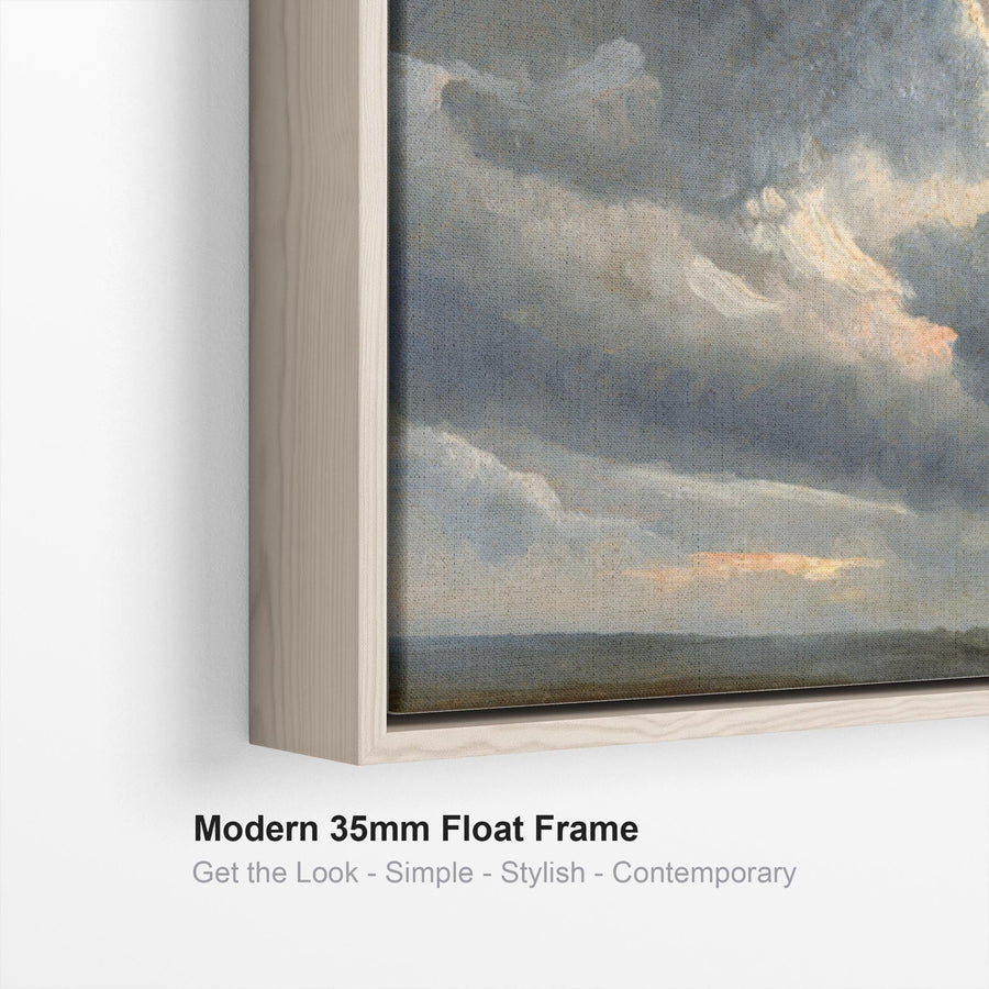 Clouds Landscape Painting Wall Art Framed Canvas Print by Simon Alexandre Clement Denis - 100cm x 100cm