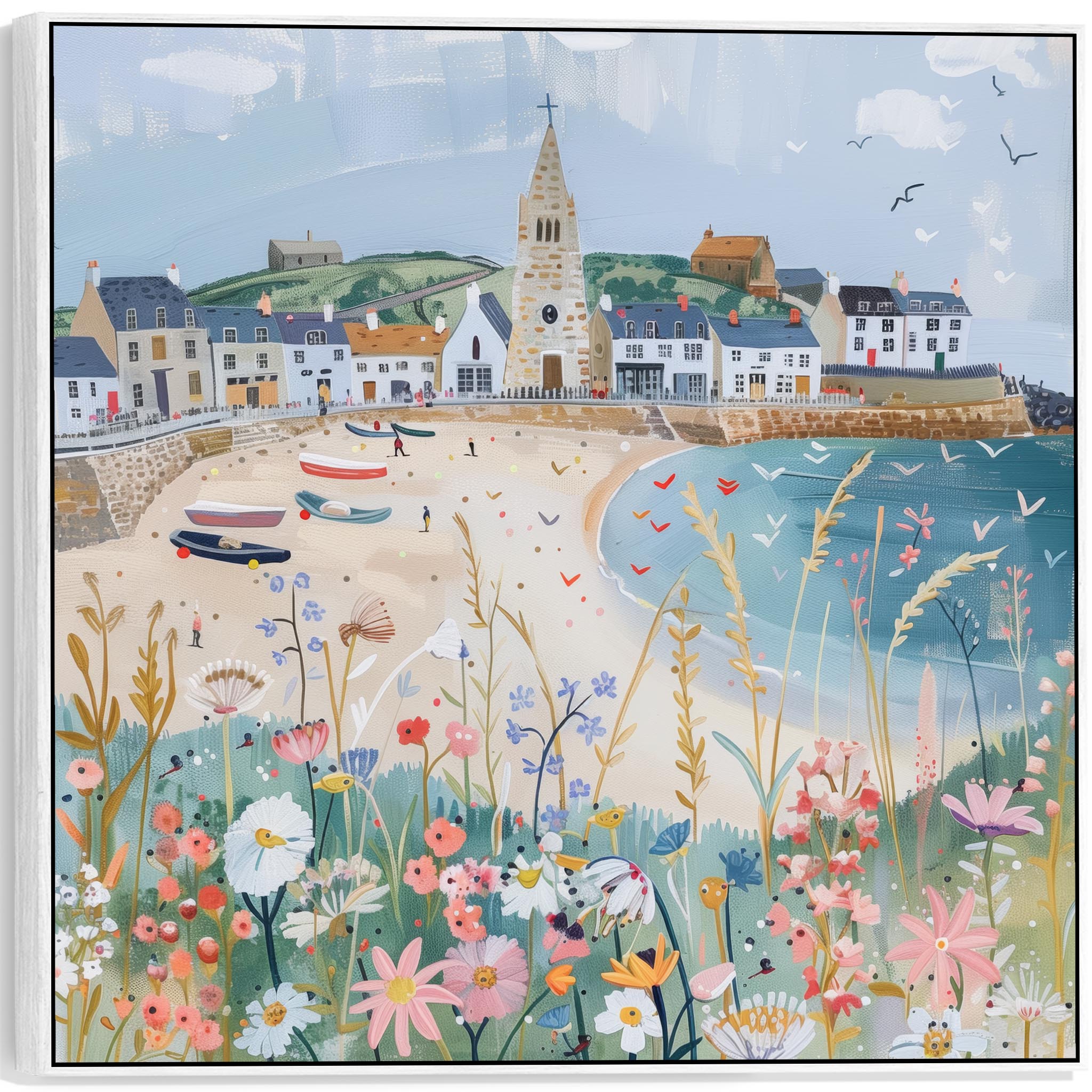 Coastal Cornish Harbour Wall Art Framed Canvas Print Of Cornwall Seasi Coastal Cornish Harbour Wall Art Framed Canvas Print Of Cornwall Seasi
