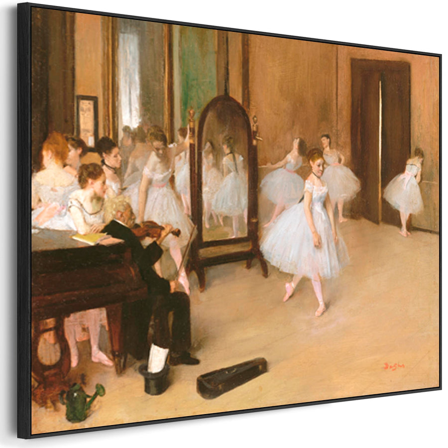 Edgar Degas - Framed Wall Art Print Canvas Picture - The Dancing Class