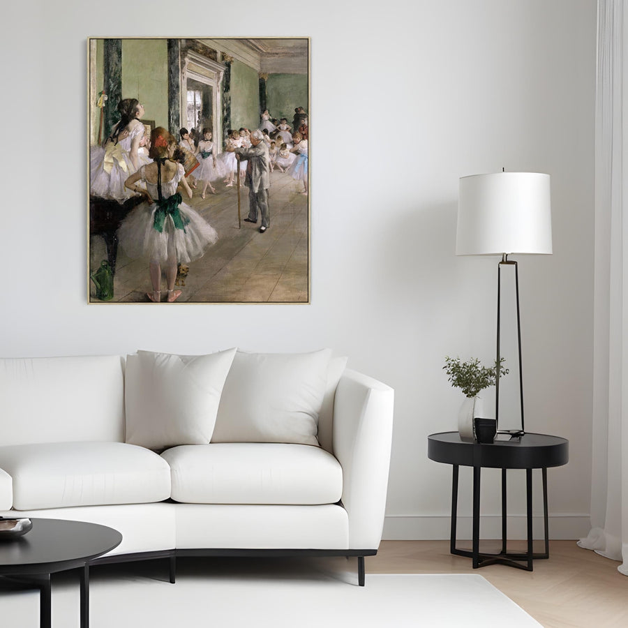 Edgar Degas - Framed Wall Art Print Canvas Picture - The Dance Class