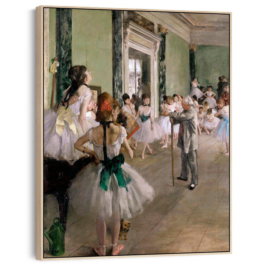 Edgar Degas - Framed Wall Art Print Canvas Picture - The Dance Class