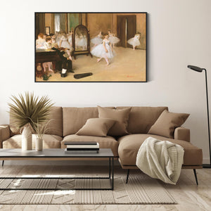 Edgar Degas - Framed Wall Art Print Canvas Picture - The Dancing Class