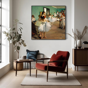 Edgar Degas - Framed Wall Art Print Canvas Picture - Dance Class