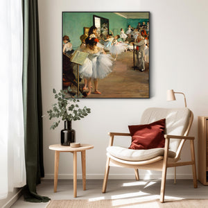 Edgar Degas - Framed Wall Art Print Canvas Picture - Dance Class