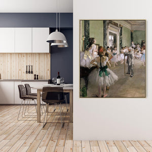 Edgar Degas - Framed Wall Art Print Canvas Picture - The Dance Class