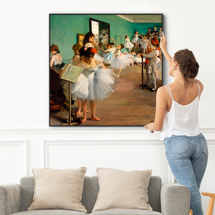 Edgar Degas - Framed Wall Art Print Canvas Picture - Dance Class