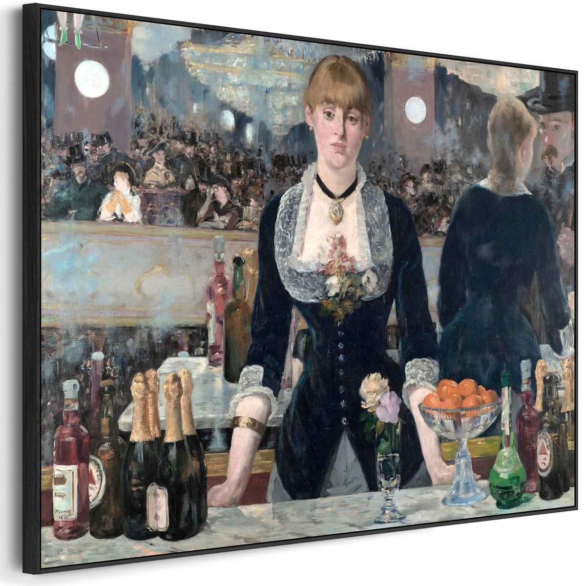 Edouard Manet Framed Wall Art Canvas Print Bar at the Folies Bergere ...