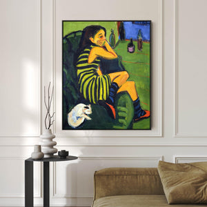 Ernst Ludwig Kirchner - Framed Wall Art Print Canvas Picture - Marcella