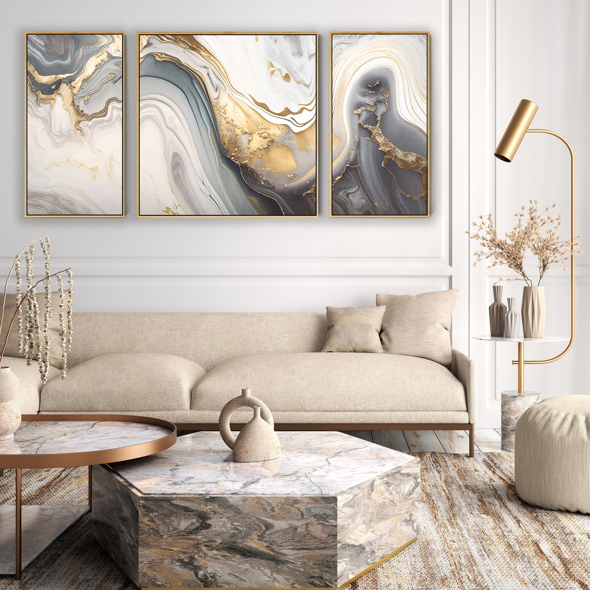 Stunning Grey and Gold Wall Decor Ideas for Your Home