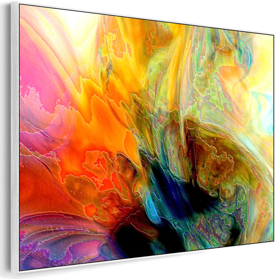 Extra Large Colourful Modern Wall Art Framed Canvas Print of Contemporary Painting