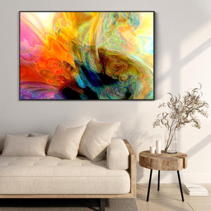 Extra Large Colourful Modern Wall Art Framed Canvas Print of Contemporary Painting