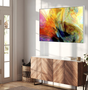 Extra Large Colourful Modern Wall Art Framed Canvas Print of Contemporary Painting