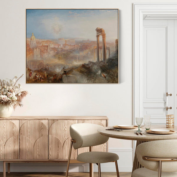 Large JMW William Turner Landscape Wall Art Framed Canvas of Modern Rome Painting