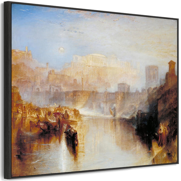 Large JMW William Turner Landscape Wall Art Framed Canvas Painting of Ancient Rome Painting