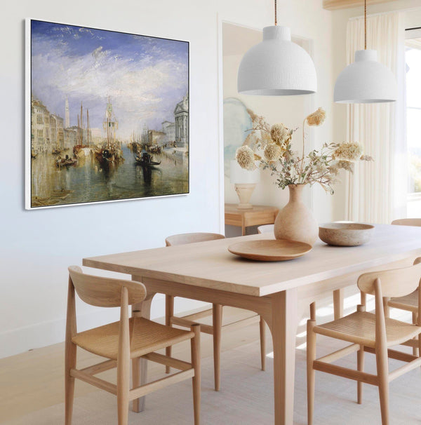 Large JMW William Turner Venice Wall Art Framed Canvas of Grand Canal Painting