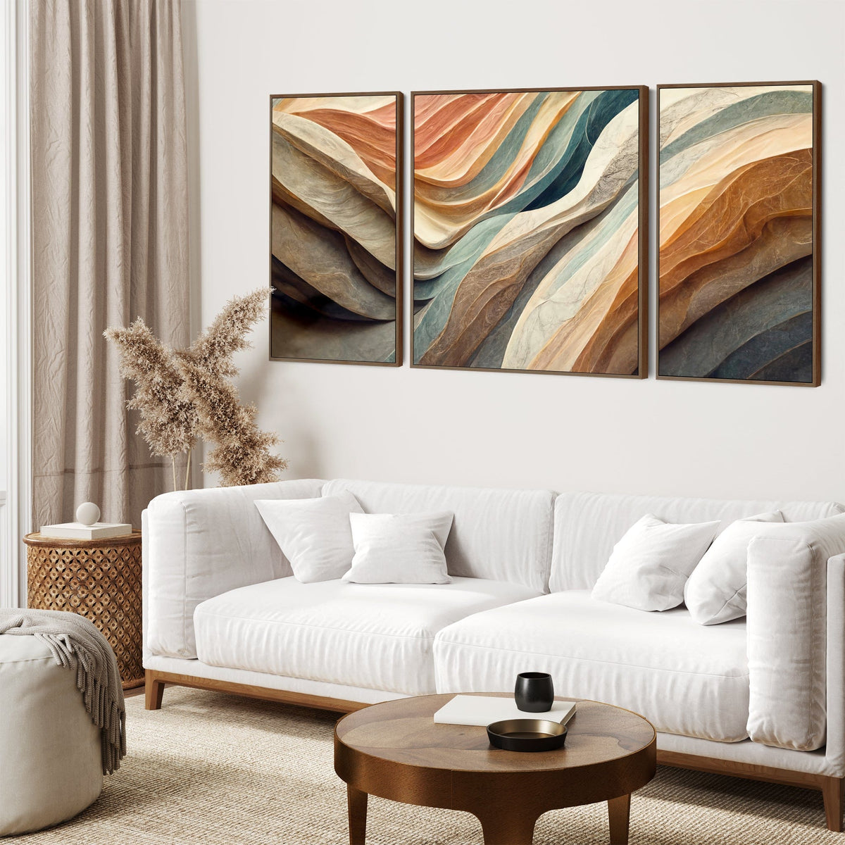 Extra Large Framed Wall Art Pictures for Living Room - Abstract Set of ...